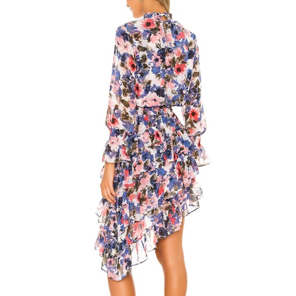 Revolve MISA Los Angeles Savanna Dress Tie Dye Floral XS MSRP $326 - Picture 2 of 8